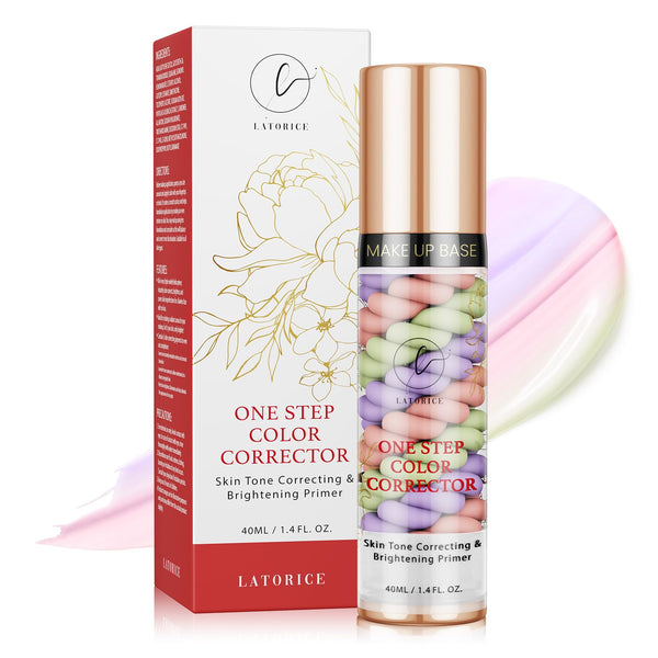 One Step Color Corrector Isolation Cream, Makeup Primer for Skin Tone Brightening & Oil Control, Latorice