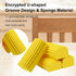 4-Pack Damp Clean Duster Sponge Brush for Cleaning Blinds, Glass, Baseboards, Vents, Railings, Mirrors, Window Track Grooves and Faucets (Yellow) by Jeymei