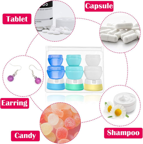 Selizo Travel Bottles Containers Silicone and Plastic with TSA Approved Toiletry Case