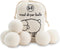 S&T INC. XL New Zealand Wool Dryer Balls, Natural White Fabric Softener for Laundry, 2.9 in, 6 Pack
