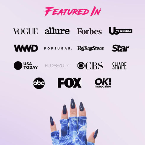ManiGlovz UPF 50+ UV Light Protective Nail Gloves, Gel Manicure and Anti UV Fingerless Gloves for Women