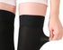 TOFLY 1 Pair Thigh High Open Toe Compression Stockings 15-20mmHg - Comfortable Unisex Design with Silicone Band