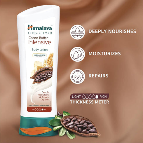 Himalaya Cocoa Butter Intensive Body Lotion, 13.53 oz - Daily Ultra Moisturizer for Dry Skin