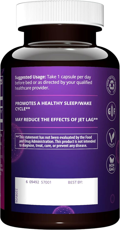 MRM Melatonin 3mg, Purity Assured by HPLC, 60 Vcaps