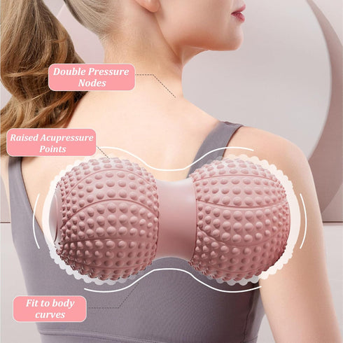 huoflame Peanut Massage Ball for Deep Tissue, Trigger Point Therapy, Myofascial Release Double Lacrosse Foam Roller