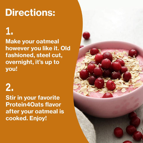 PEScience Select Protein4Oats, Peanut Butter and Honey - 12 Servings, Whey and Casein Blend for Oats and Oatmeal