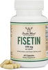 Fisetin Supplement 100mg of Bioactive Flavonoids, 60 Count, Aging Support Senolytic by Double Wood
