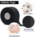 Tape,5 Pack ADMITRY Athletic Black Sports Tape,Strong Stick No Sticky Residue for Hockey Climbing Sports Medical