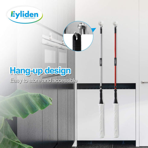 Eyliden Mop with 57.5 inch Long Handle - 2 Reusable Heads, Easy Wringing Twist Mop for Floor Cleaning, Commercial