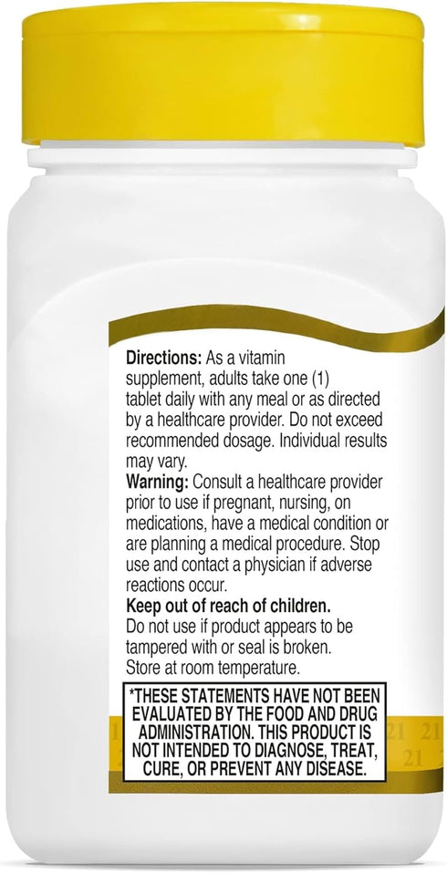 21st Century B Complex Plus Vitamin C, 100 Count Tablets