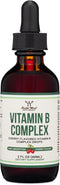 Double Wood Supplements Liquid Vitamin B Complex - 2 FL OZ Cherry Flavor, 2 Month Supply for Max Absorption