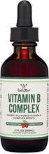Double Wood Supplements Liquid Vitamin B Complex - 2 FL OZ Cherry Flavor, 2 Month Supply for Max Absorption