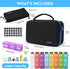 LEMBOL 3X 7-Day 32 Compartments,30 Monthly Pill Organizer a Day with Portable Travel Medicine Organizing Bag,Large Pill
