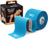 OK TAPE Kinesiology Tape, 10 inches Precut, 20 Strips, Light Blue, Cotton Elastic, Latex Free
