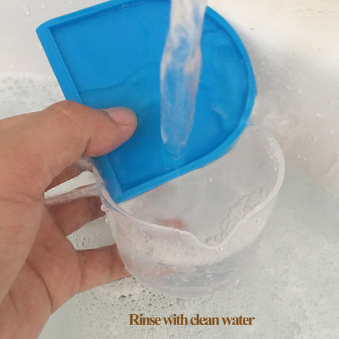 Laundry Detergent Holder - 2 Pack | Laundry Soap Station, Drip Catcher/Cup Holder, Fits Most Bottles, White