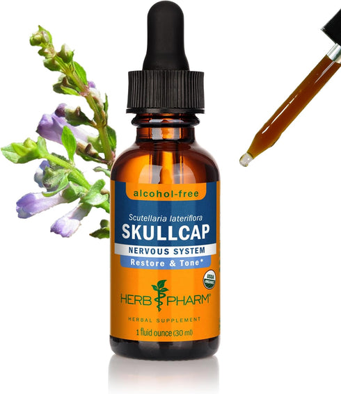 Herb Pharm Certified Organic Skullcap Liquid Extract, 1 Fl Oz