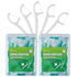 Dental Floss Picks, 100 Counts, Each Individually Wrapped, 2 Travel Floss Cases, Floss Sticks, Tooth Floss, Gift Mini