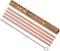 ZERRO Food Safe Solid Copper Straws Set of 4, 8.5 inch with Straight Cleaning Brush Included