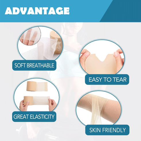 Pre Wrap Athletic Tape, 2.75"x30 Yards PU Foam Underwrap for Wrists Elbows Knees Ankles