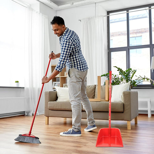 COHEALI Plastic Upright Dustpan, Long Handle Lobby Dust Pan for Garage Home Yard Cleaning, 63cm (Dust Pan Only)