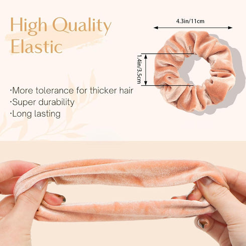Whaline 12 Pack Hair Scrunchies Premium Velvet Scrunchy Elastic Hair Bands for Girls, Women Accessories