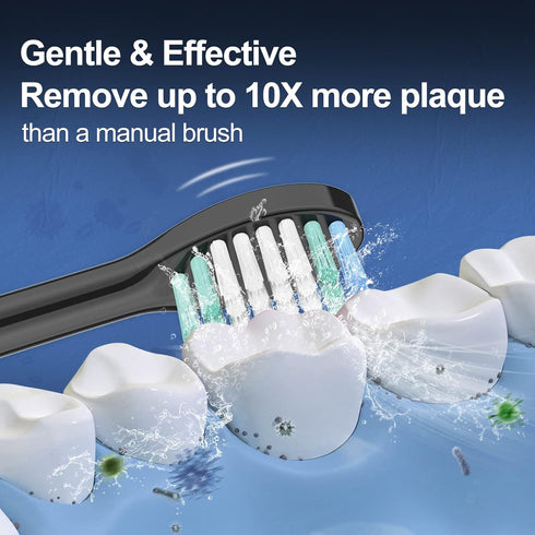 Replacement Toothbrush Heads - Compatible with AquaSonic Black Series, Vibe Series, Pack of 5
