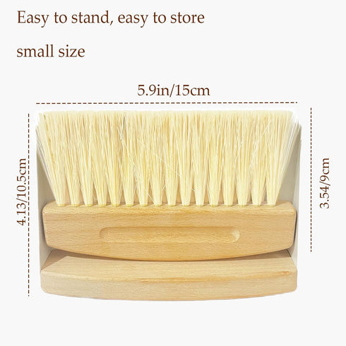 Mini Broom and Dustpan Set - Small Metal Dustpan and Brush Set for Home Office Desktop Cleaning