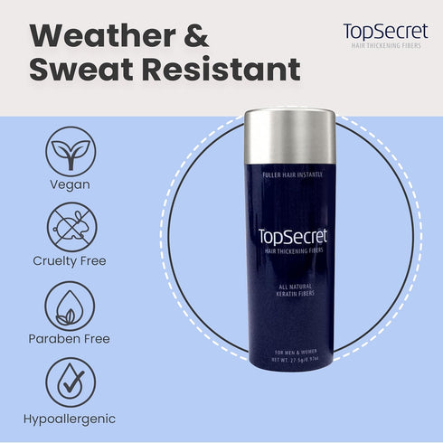 Top Secret Hair Thickening Building Fibers Refills - Natural Hair Filler for Men & Women - Medium Brown, Regular Size