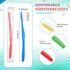 Tioncy 500 Pieces Disposable Toothbrushes Individually Wrapped Toothbrushes Bulk Soft Bristle Tooth Brush Travel Manual Toothbrushes for Adults Camping Homeless Office School Dental Care
