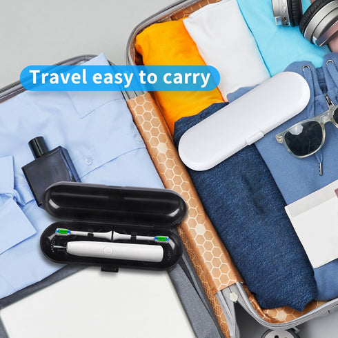 Fowecelt 2 Pack Electric Toothbrush Travel Case - Portable Travel Toothbrush Holder for Oral-B Pro and Other Electric