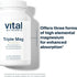 Vital Nutrients Triple Magnesium Complex Supplement | 250mg Vegan Magnesium Glycinate, Malate & Oxide | 90 Capsules
