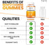 Benfotiamine Gummies with L-Leucine, Essential Vitamin B1 Complex, Non-GMO, Vegan, Gluten-Free