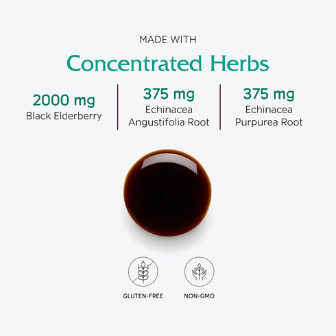 Vitanica Immune Tonic - Black Elderberry 2000mg, Echinacea, Immune Support, 4 Ounce