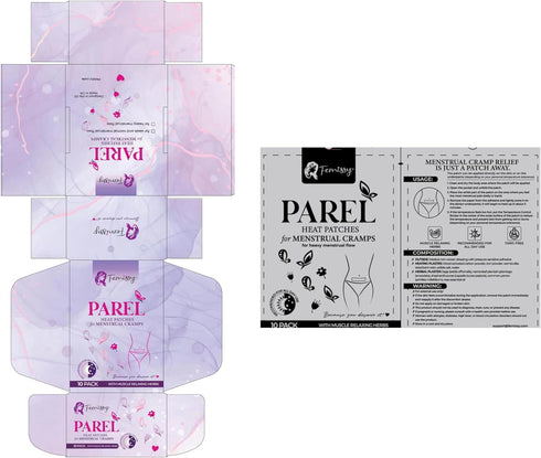 Herbal Heat Patches for Menstrual Cramp Relief - 10 Pack Heavy Flow, 8 Hours Adjustable Heat with Botanicals