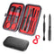 Manicure Set 8 in 1 Nail Clipper Set | RedFlow Nail Clippers, Travel Kit with Fingernail & Toenail Tools (Black)