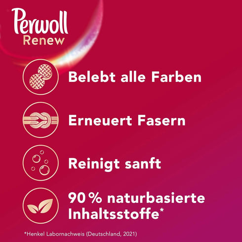 Perwoll Liquid Detergent for Colors, Renew Color & Fiber, 25 Wash Loads