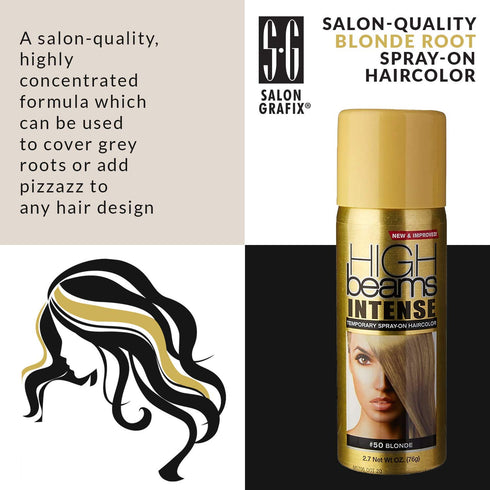 Salon Grafix High Beams Intense Temporary Spray - Blonde for Unisex - 2.7 oz Hair Color