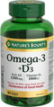 Nature's Bounty Omega-3 + D3 Fish Oil 1200mg / Vitamin D3 1000IU