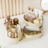 Rotating Makeup Organizer for Vanity with Brush Holder and Drawer, 3 Layer Cosmetic Makeup Storage, Large Makeup Skincare Organizer, Countertop Makeup Perfume Organizer, Lotions Display Case(White) by COMFYROOM