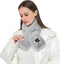 USB Powered Heated Scarf for Women, Cordless Neck Heating Pad Wrap, Winter Faux Fur Neck Warmer, Washable