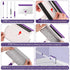 Baseboard Cleaner Tool with Handle, 60" Extendable Long Handle Cleaner with 5 Reusable Pads for Baseboards and Walls