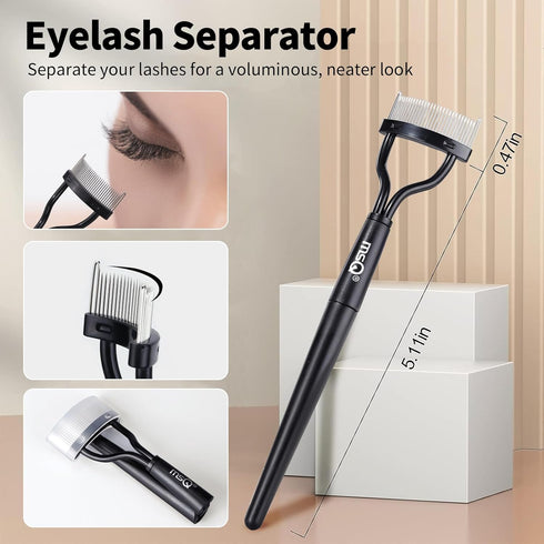 MSQ Eyebrow Brush and Comb, Folding Eyelash Brush, Eye Brow Comb & Spoolie Brush, Professional Makeup Tools Set