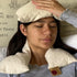 Neck Wrap Natural Denim Cherry Pit-Stone Pillow, Microwavable Hot/Cold Compress, Sustainable Moist Heat Pack