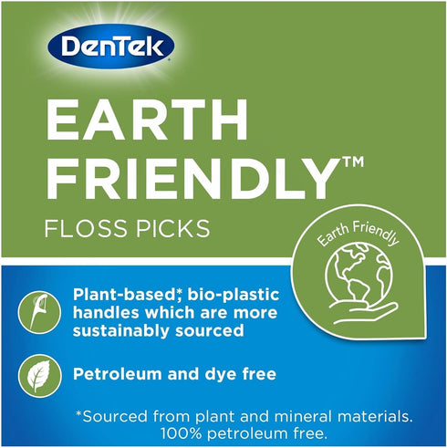 DenTek Earth Friendly Floss Picks, Organic Mint 60 Count, Pack of 3