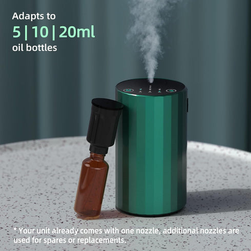 Waterless Essential Oil Diffuser Aromatherapy Scent Diffusers for Home Large Room, Bedroom, Car, Office, Desk, Battery