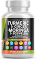 Turmeric Curcumin 30000mg, Ginger 3000mg, Moringa 50000mg, Joint Support Supplement for Women and Men, 120 Caps