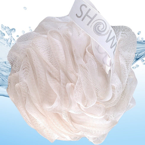 SHOWER BOUQUET XL Soft-Pastel-Colors Loofah-Bath-Sponge 4-Pack, Extra-Large 75g Mesh Luffa Set for Exfoliating
