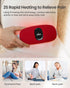 iDOO Wearable Heating Pad - FSA HSA Eligible, Period Cramps Relief with 3 Heat Levels & Massage Modes, Red