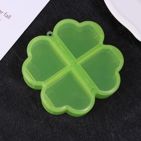 miihello 4 Grids Daily Pill Organizer, Portable Plastic Pill Storage Box with Independent