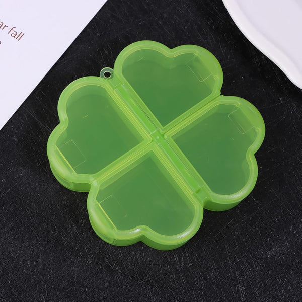 miihello 4 Grids Daily Pill Organizer, Portable Plastic Pill Storage Box with Independent